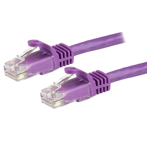 StarTech.com Cavo Ethernet CAT 6 UTP da 7.5 m - Cavo di rete Gigabit antigrovigio 24 AWG - Viola (N6PATC750CMPL) - Cavo patch - RJ-45 (M) a RJ-45 (M) - 7.5 m - UTP - CAT 6 - antiaggrovigliamento - viola