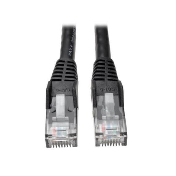Tripp Lite 15ft Cat6 Gigabit Snagless Molded Patch Cable RJ45 M/M Black 15' - Cavo patch - RJ-45 (M) a RJ-45 (M) - 4.57 m - UTP - CAT 6 - stampato, antiaggrovigliamento, bloccato - nero
