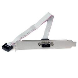 StarTech.com Piastra slot 16'' (40 cm) da seriale maschio 9 pin a header scheda madre 10 pin - Pannello seriale - DB-9 (M) a IDC 10 pin (F) - 41 cm - grigio