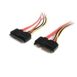 StarTech.com Cavo di estensione dati e alimentazione SATA 22 Pin da 30 cm - Prolunga SATA - combo SATA (F) a combo SATA (M) - 30.5 cm - rosso