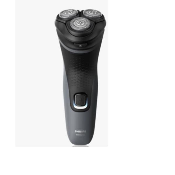 PHILIPS S1142 00 SERIE 1000 RASOIO ELETTRICO RICARICABILE 3 TESTINE SISTEMA DI RASATURA TRIMMER NERO GRIGIO