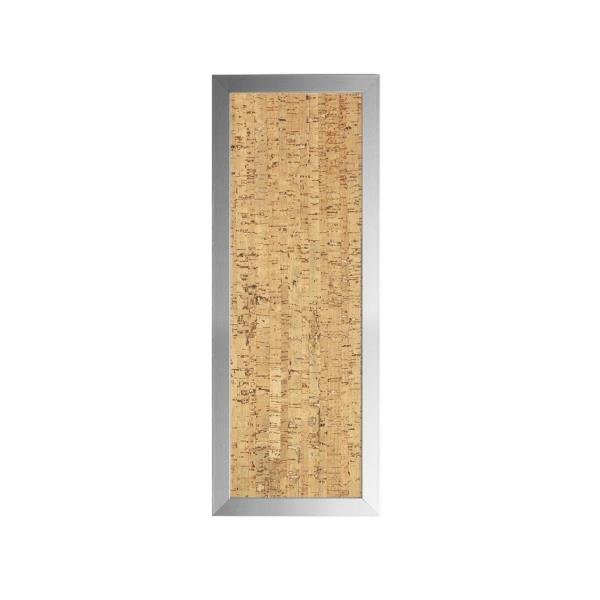 BI-OFFICE FLOW SILVER LAVAGNA IN SUGHERO DECO 60X20 CM CORNICE ARGENTATA