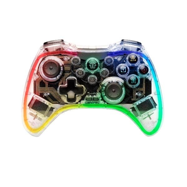 SKULL FACTORY NINTENDO SWITCH CONTROLLER WIRELESS RGB VIBRAZIONE DOPPIO MOTORE, TURBO, SENSORE 6 ASSI COMPATIBILE CON PC ANDROID IOS