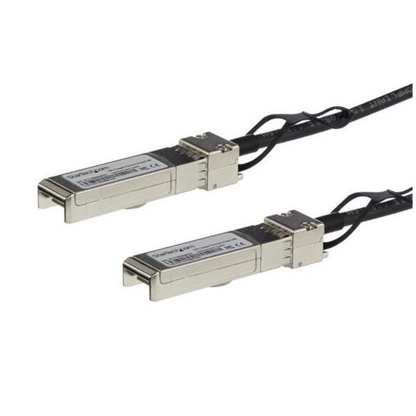 StarTech.com Cavo SFP+ a connessione diretta da 5 m - Conforme a MSA - Cavo SFP+ 10G - Cavo Twinax passivo - Cavo DAC - Cavo applicazione diretta 10GBase - SFP+ serrato a SFP+ serrato - 5 m - biassiale - SFF-8431/SFF-8432 - passivo - nero