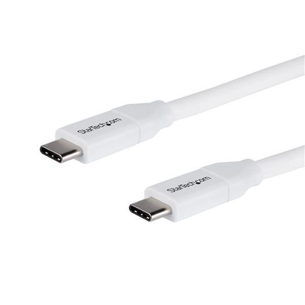 StarTech.com Cavo USB-C a USB-C 5A PD - M/M - Bianco - 4m - USB 2.0 - Conforme USB-IF - Cavo USB - USB-C (M) a USB-C (M) - USB 2.0 - 5 A - 4 m - bianco