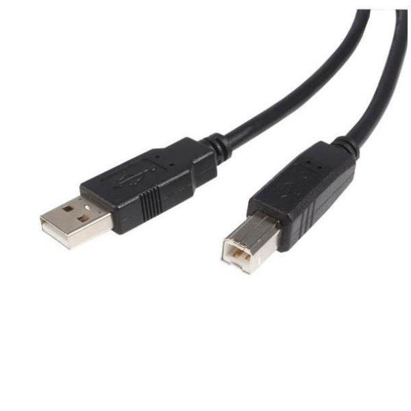 StarTech.com Cavo USB 2.0 da A a B da 4,6m - Maschio/Maschio - Cavo USB - USB (M) a USB Tipo B (M) - USB 2.0 - 4.6 m - stampato - nero - per P/N: SV231DPDDUA2, SV431DL2DU3A, SV431DPUA2, USB2001EXT2NA, USB2002EXT2NA, USB2004EXT2NA