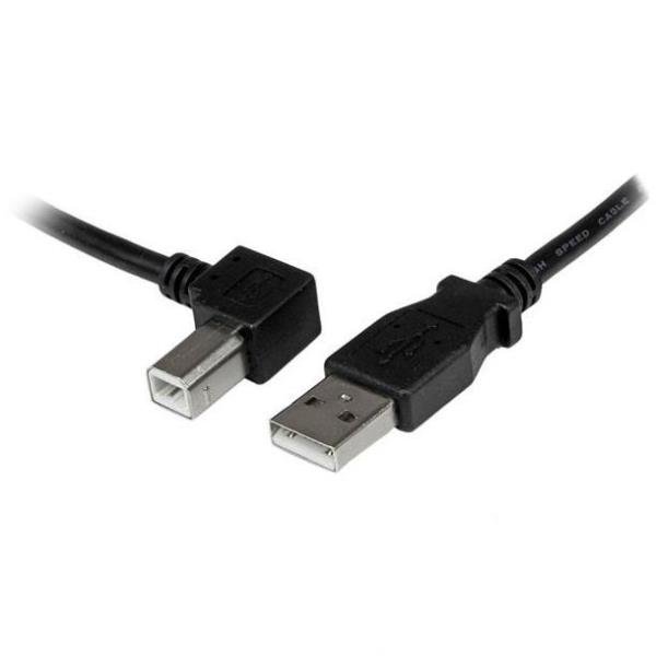 StarTech.com Cavo USB 2.0 A a B con angolare sinistro da 1 m M/M - CAvo stampante 1x USB A (M), 1x USB B (M) ad angolo sinistro (USBAB1ML) - Cavo USB - USB Tipo B (M) a USB (M) - USB 2.0 - 1 m - connettore angolato a sinistra - nero