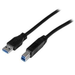 StarTech.com Cavo USB 3.0 SuperSpeed A a B certificato da 2 m - M/M - Cavo USB - USB Type B (M) a USB Tipo A (M) - USB 3.0 - 2 m - stampato - nero - per P/N: KITBXDOCKPEU, KITBXDOCKPNA, KITBXDOCKPUK, SV231HU34K6, SV231QDPU34K, SV431HU34K6