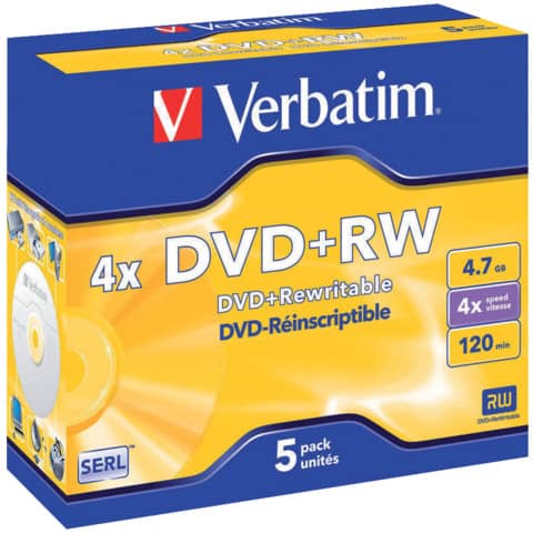 Verbatim - Scatola 5 DVD+RW - Jewel Case …