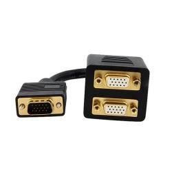 StarTech.com Cavo Sdoppiatore VGA a 2 uscite VGA - Cavo Y splitter VGA a doppia uscita VGA - M/F da 30 cm - Splitter VGA - HD-15 (VGA) (M) a HD-15 (VGA) (F) - 30 cm - nero - per P/N: DP2VGAMM6, DP2VGAMM6B, HD2VGAMM6, MXT101MM