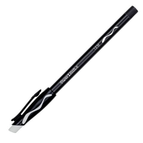 Penna a sfera con cappuccio Replay - cancellabile - punta 1 mm - nero - Papermate