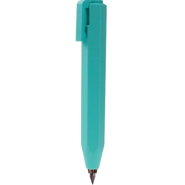 KOH-I-NOOR SHORTY PORTAMINE COMPATTO MINA DA 3,15mm GRADAZIONE 7B CON 2 MINE DI RICAMBIO VERDE ACQUA