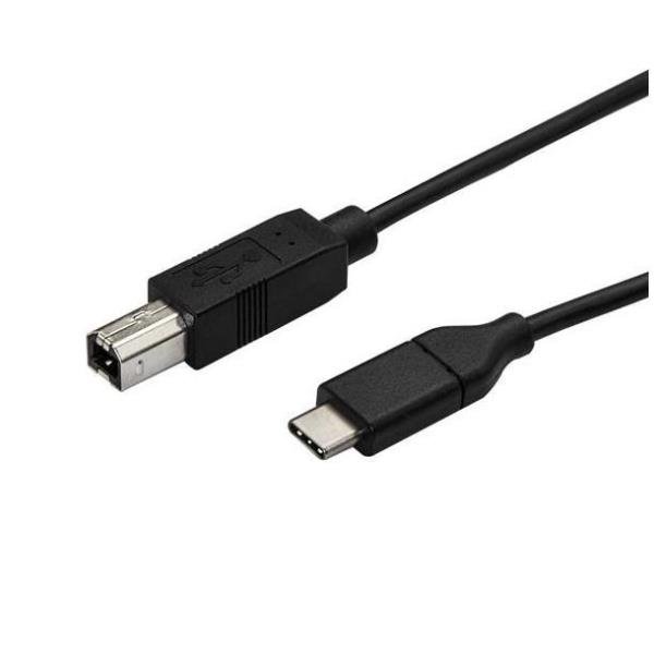 StarTech.com Cavo Stampante USB-B a USB-C da 3 m - USB 2.0 - Cavo USB Tipo-C per Stampante - Cavo USB - USB-C (M) dritto a USB Tipo B (M) dritto - Thunderbolt 3 / USB 2.0 - 3 m - nero - per P/N: SV231DHU34K6, SV231HU34K6, SV231QDPU34K, SV431HU34K6