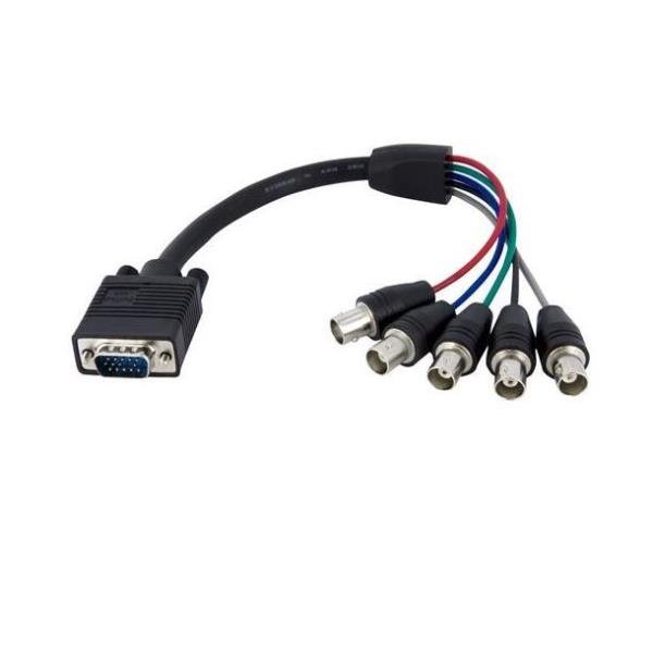 StarTech.com Cavo coassiale per monitor HD15 VGA a 5 BNC RGBHV 30 cm - M/F - Cavo VGA - BNC (F) a HD-15 (VGA) (M) - 30 cm - nero