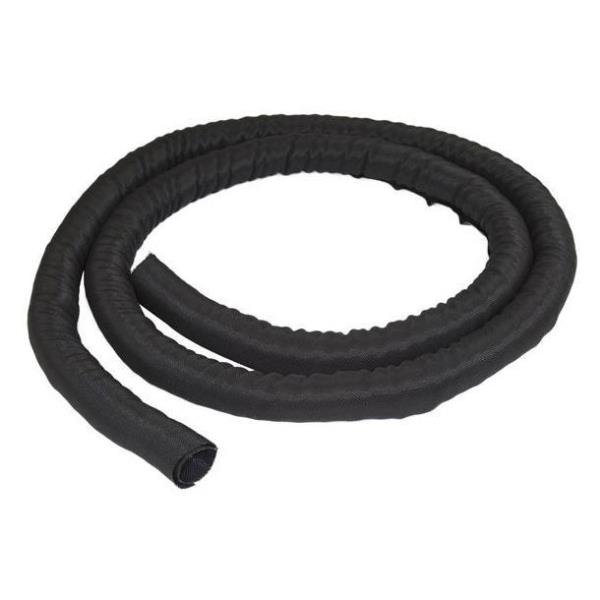 StarTech.com Guaina per Gestione Cavi da 2m - Manicotto organizza Cavi - Gestione corde - Kit di protezione cavi - nero - 2 m