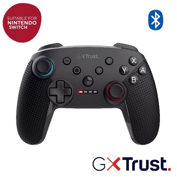 TRUST GXT1246 MUTA NINTENDO SWITCH CONTROLLER WIRELESS RICARICABILE CON COMANDI MOVIMENTO E FEEDBACK A VIBRAZIONE NERO