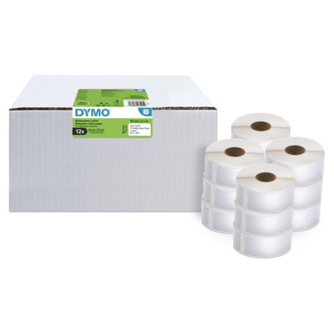 Rotolo 1000 etichette LW 2093095 - 32 x 57 mm - carta - multiuso - bianco - Dymo - value pack 12 pezzi