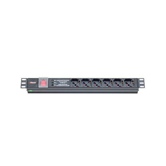 ITrack PDU 1U 6 PRESE UNIVERSALE CON INTERRUTTORE DI PROTEZIONE