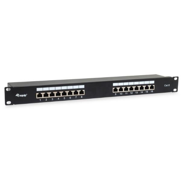 EQUIP CAT.6 PATCH PANEL 16-PORT 19 INCH 1