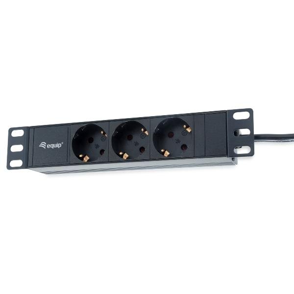 EQUIP POWER STRIP 3BAY CEE7/4 W. 1 8M CAB