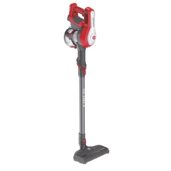 Hoover H-Free 100 HF122RH 011 - Aspirapolvere - asta/portatile (2-in-1) - senza sacco - senza fili - rosso/argento