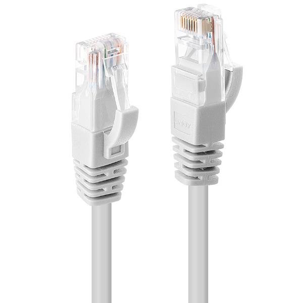 Lindy - Cavo patch - RJ-45 (M) a RJ-45 (M) - 20 m - UTP - CAT 6 - stampato, antiaggrovigliamento, bloccato - bianco