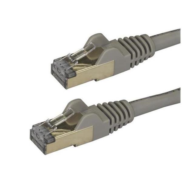 StarTech.com Cavo di Rete Ethernet Cat6a - Cavo Schermato STP da 3m - Cavo RJ45 Antigroviglio - Grigio - Cavo patch - RJ-45 (M) a RJ-45 (M) - 3 m - STP - CAT 6a - antiaggrovigliamento - grigio