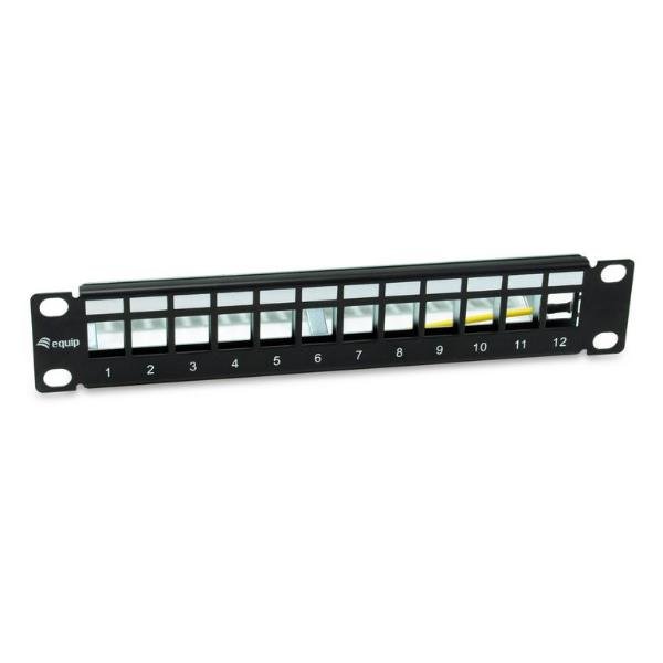 EQUIP 12-PORT KEYSTONE SHIELDED PATCH PAN