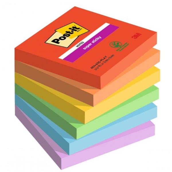 Blocco Post-it Super Sticky - 654-6SS-PLAY - 76 …
