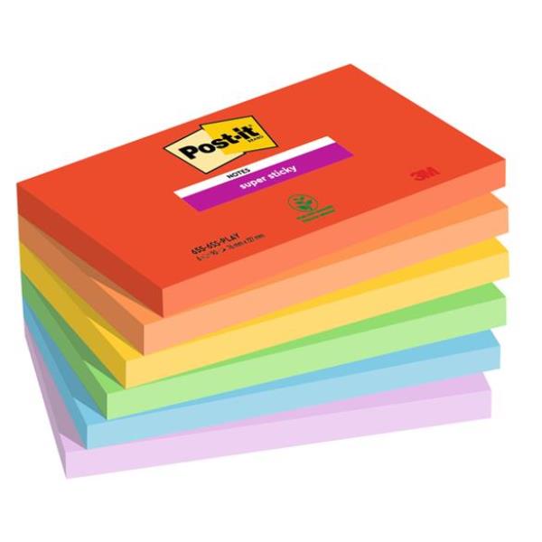 Blocco Post-it Super Sticky - 655-6SS-PLAY - 76 …