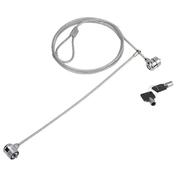 CONCEPTRONIC CAVO DI SICUREZZA PER NOTEBOOK CON LUCCHETTO A DOPPIA TESTA CON CHIAVE IN ACCIAIO 4mm LUNGHEZZA 1.5 MT