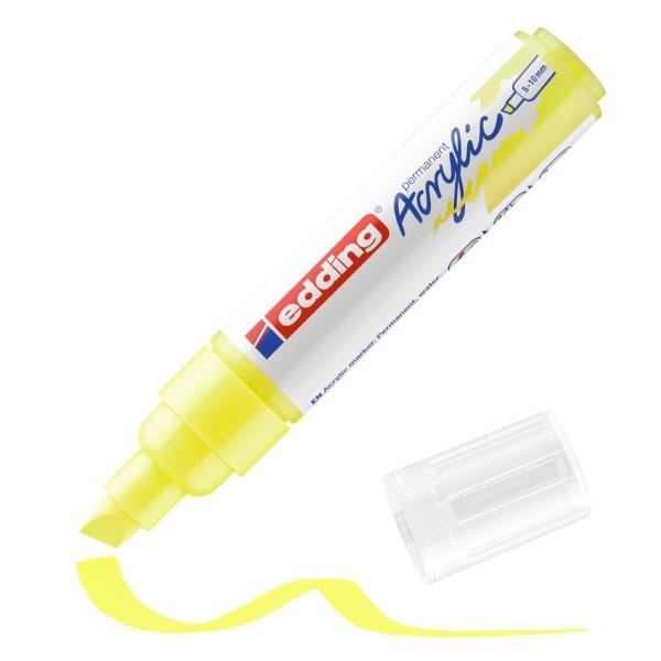Edding E-5000065, Giallo, Punta smussata, Giallo, 5 mm, 1 cm, Inchiostro a base di acqua