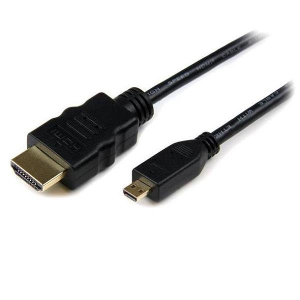 StarTech.com Cavo HDMI ad alta velocità con Ethernet da 0,5 m - HDMI a Micro HDMI - M/M - Cavo HDMI con Ethernet - HDMI maschio a micro HDMI maschio - 50 cm - nero