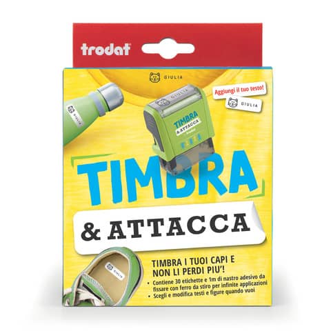 Kit Timbra&Attacca - per stampa su tessuti/etichette - Trodat