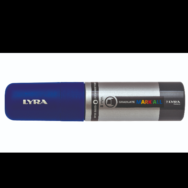 Lyra Graduate Mark All, Blu, Punta smussata, Blu, Argento, Plastica, Vivido, 8 mm