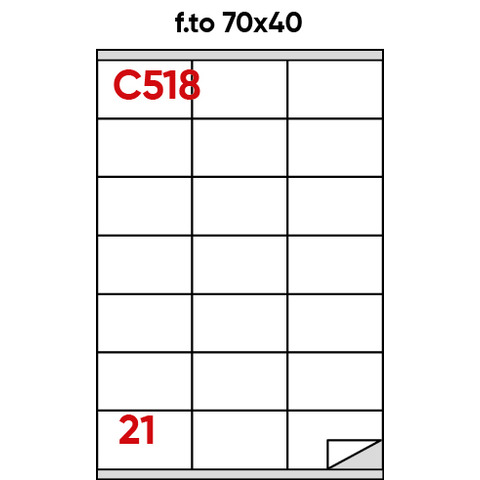 Etichette adesive C/518 - in carta - permanenti …