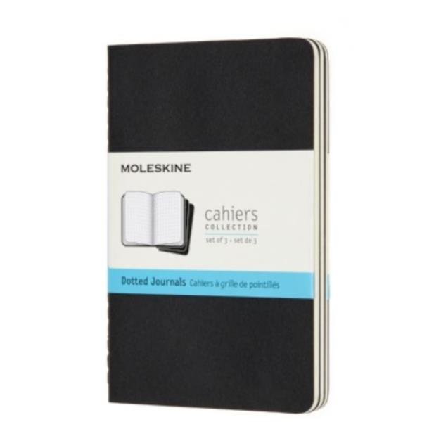 Moleskine Cahier Pocket - Giornale - 90 x 140 mm - 32 fogli / 64 pagine - carta avorio - bianco - nero - cartone (pacchetto di 3)