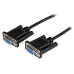 StarTech.com Cavo Seriale RS232 - Cavo DB9 Femmina a Femmina - Cavo Null Modem a 9 pin F/F colore nero da 2m - Cavo null modem - DB-9 (F) a DB-9 (F) - 2 m - stampato, viti a serraggio manuale - nero - per P/N: PCI2S5502, PEX4S953, PEX4S953LP