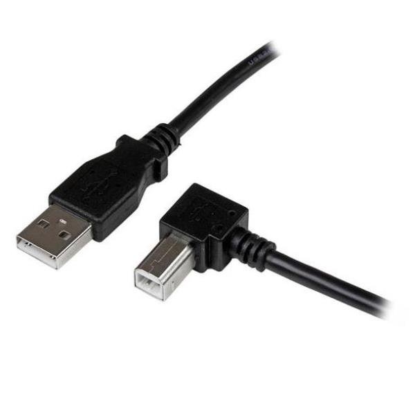 StarTech.com Cavo USB 2.0 A a B con angolare destro da 1 m - M/M - Cavo USB - USB Tipo B (M) a USB (M) - USB 2.0 - 1 m - connettore 90° - nero