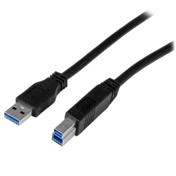 StarTech.com Cavo USB 3.0 SuperSpeed A a B certificato da 1 m - M/M - Cavo USB - USB Type B (M) a USB Tipo A (M) - USB 3.0 - 1 m - stampato - nero - per P/N: HB31C2A2CME, KITBXDOCKPNA, KITBXDOCKPUK, SV231HU34K6, SV231QDPU34K, SV431HU34K6