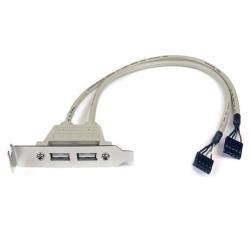 StarTech.com Adattatore piastra slot basso profilo 2 porte USB A femmina - Pannello USB - USB (F) a 5 pin in linea (F)