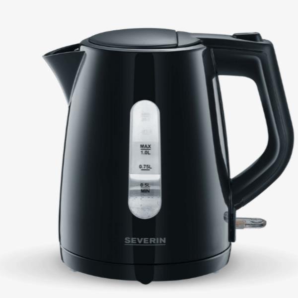 SEVERIN WK3410 BOLLITORE ELETTRICO 2200W 1 LT IN PLASTICA CON FILTRO ANTICALCARE NERO