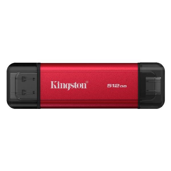 Kingston Technology 512GB Dual USB-A/C Portable SSD, Up to 1050MB/s USB 3.2 Gen 2, 512 GB, USB Type-A / USB Type-C, 3.2 Gen 2 (3.1 Gen 2), 1050 MB/s, Nero, Rosso