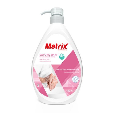 MATRIX SAPONE MANI AL MUSCHIO BIANCO DERMATOLOGICAMENTE TESTATO DISPENSER DA 500ML CONF 6 PZ.