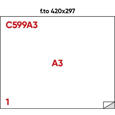 Etichette adesive C/599 - in carta - permanenti - 420 x 297 mm - 1 et/fg - 100 fogli - bianco - Markin