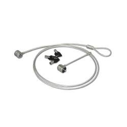 NILOX CAVO DI SICUREZZA DOPPIO 2 UNITA' PROTEGGIBILI PER NOTEBOOK PC PROIETTORE MONITOR LUCCHETTO CON 3 CHIAVI 1.8 MT