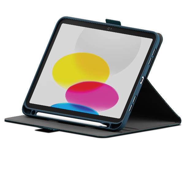 CYGNETT TEKVIEW APPLE iPAD 10.9" 10th GENERATION (2022) CUSTODIA A LIBRO CON FESSURA PER APPLE PANCIL ACCENSIONE E SPEGNIMENTO iPAD ALL'APERTURA BLU NAVY
