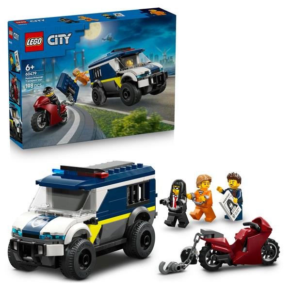 LEGO CITY CELLULARE DELLA POLIZIA KIT DI MODELLISMO CON CAMION MOTO E 3 MINIFIGURE