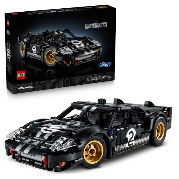 LEGO TECHNIC AUTO DA CORSA FORD GT40 MKII 1966 KIT DI MODELLISMO SET DI INGEGNERIA CON MOTORE V8