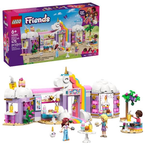LEGO FRIENDS CAFFÈ DEI SOGNI UNICORNO NEGOZIO DI TORTE CON 3 MINI BAMBOLINE E TANTI ACCESSORI